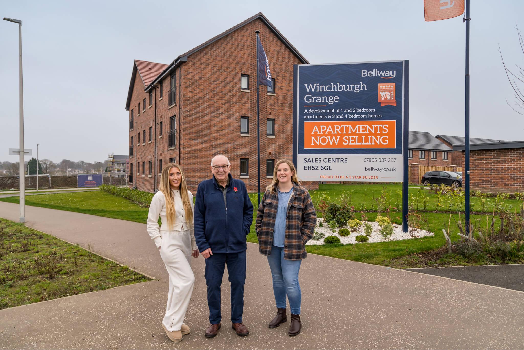 David, Cara, and Catriona - neighbours at the development