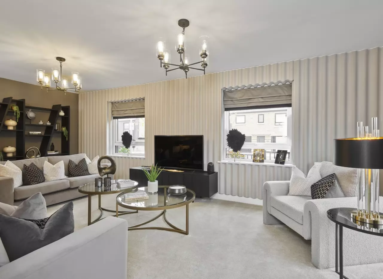 Living room of Bellway home, Alkerden Heights